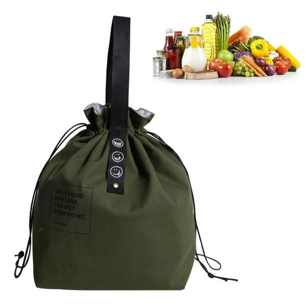 Insulated Lunch Bag Picnic Food Container Drawstring Thermos Cooler Lunch Tote T